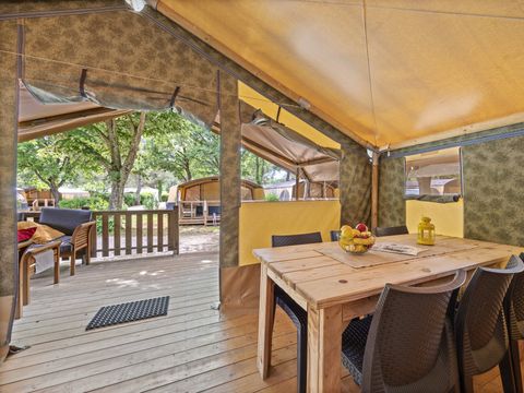TENTE TOILE ET BOIS 5 personnes - Valkanela - Tente Safari Relax