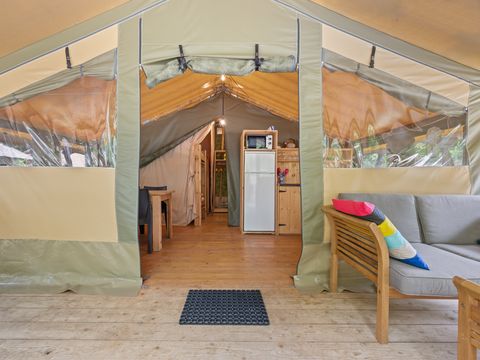 TENTE TOILE ET BOIS 5 personnes - Valkanela - Tente Safari Relax