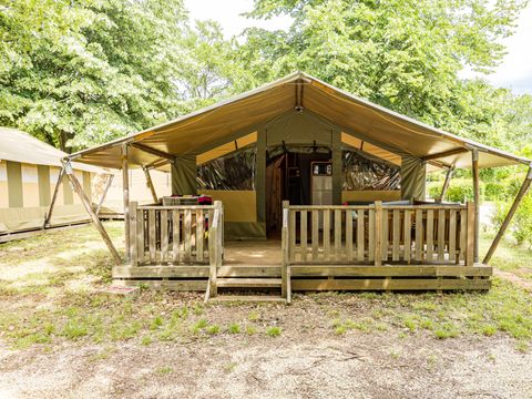 TENTE TOILE ET BOIS 5 personnes - Valkanela - Tente Safari Relax