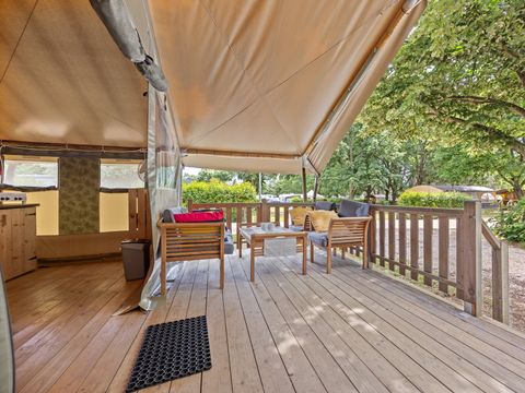 TENTE TOILE ET BOIS 5 personnes - Valkanela - Tente Safari Relax