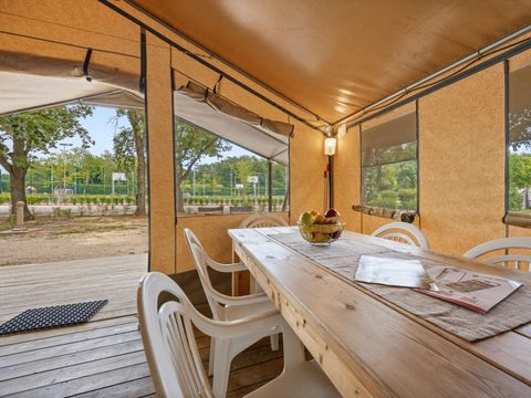 TENTE TOILE ET BOIS 5 personnes - Valkanela - Tente safari Harmony