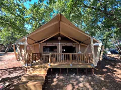 TENTE TOILE ET BOIS 5 personnes - Valkanela - Tente Safari Bella Lodge + sanitaires + air conditionné (6P)