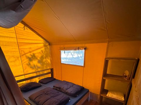 TENTE TOILE ET BOIS 5 personnes - Valkanela - Tente Safari Bella Lodge + sanitaires + air conditionné (6P)