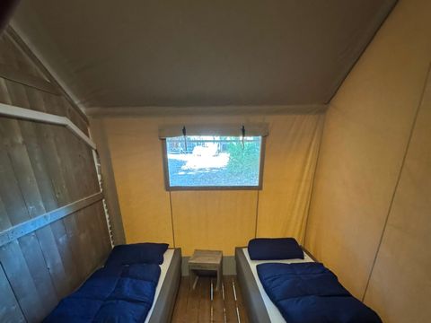 TENTE TOILE ET BOIS 5 personnes - Valkanela - Tente Safari Bella Lodge + sanitaires + air conditionné (6P)