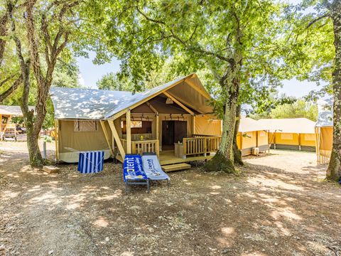 TENTE TOILE ET BOIS 5 personnes - Valkanela - Tente Safari Bella Lodge + sanitaires + air conditionné (6P)