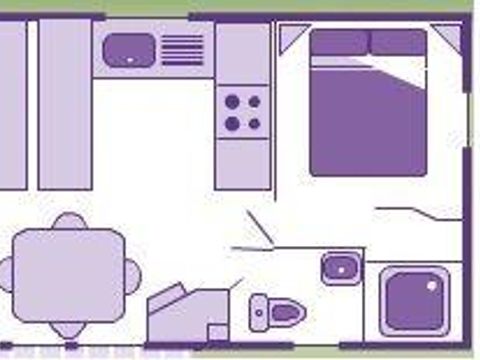 Mobilhome 6 personnes - 3 chambres - 32m²