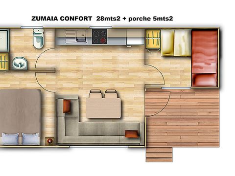 MOBILHOME 5 personnes - ZUMAIA CONFORT