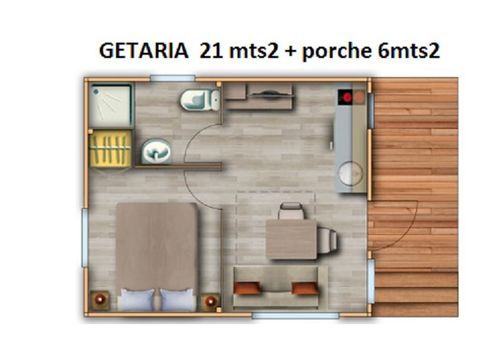 BUNGALOW 3 personnes - GETARIA