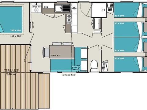 MOBILHOME 6 personnes - Premium 3 AC