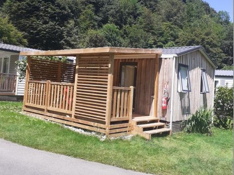 Mobilhome 2 personnes - Mobil-home Standard 20m² - 1 chambre - terrasse semi-couverte 12m² + BBQ 1/2 pers