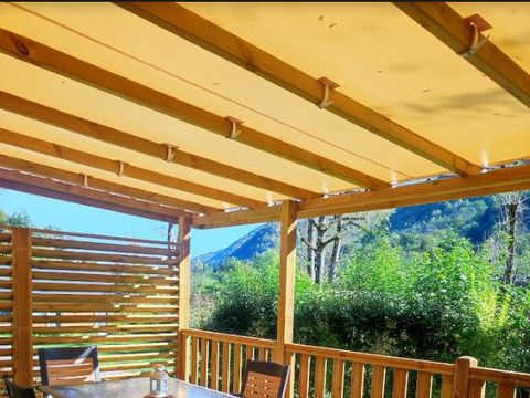 MOBILHOME 4 personnes - Mobilhome Confort COSY 23m² - 2 chambres - terrasse semi-couverte 17m² + BBQ - S/S 4 pers