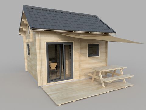 CHALET 5 personnes - Chalet Cabane (sans sanitaires)  Chambre + mezzanine