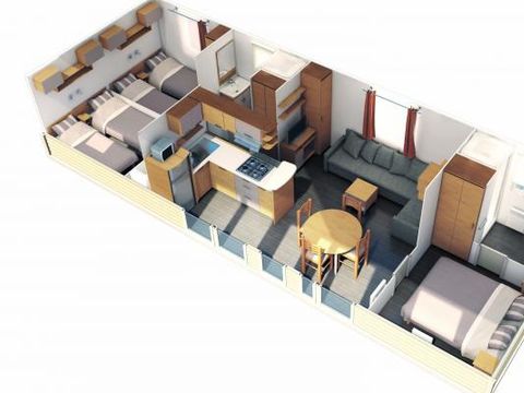 MOBILHOME 8 personnes - Mobil home Apollon Riviera 6/8 pers