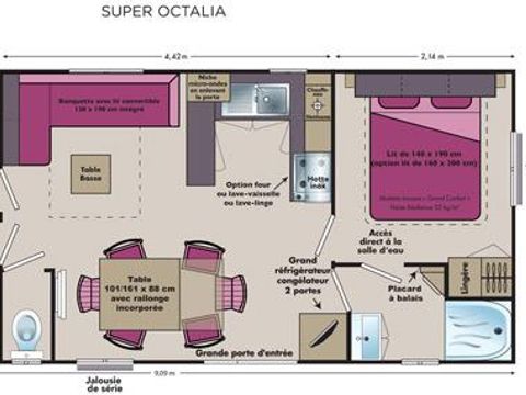MOBILHOME 6 personnes - Mobil home Super Octalia 6 pers