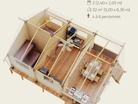 LODGE 5 personnes - Tente lodge BALI