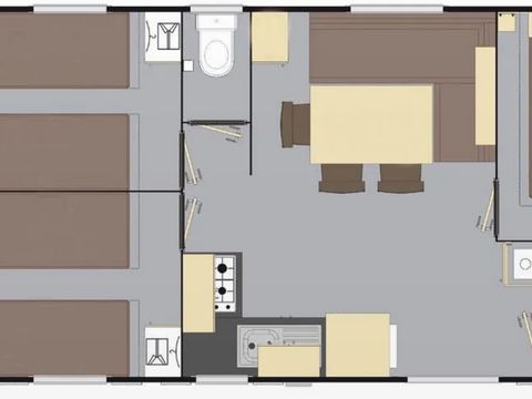 MOBILHOME 6 personnes - CLUB HOUSE