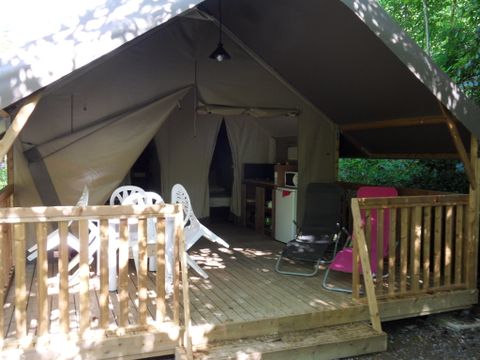 Tente en toile et en bois 5 personnes - Tente Lodge