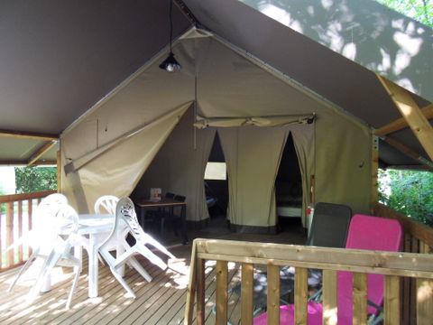 Tente en toile et en bois 5 personnes - Tente Lodge