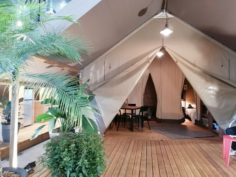Tente en toile et en bois 5 personnes - Tente Lodge