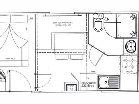MOBILHOME 3 personnes - Rio-Vista (2 adultes + 1 enfant - 13 ans)