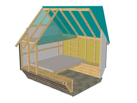 Tente en toile et en bois 3 personnes - Cop'Coon