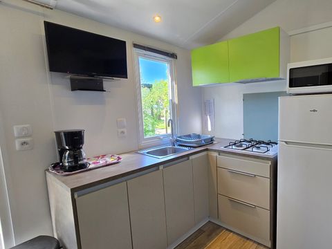 MOBILHOME 4 personnes - ACAJOU avec TV