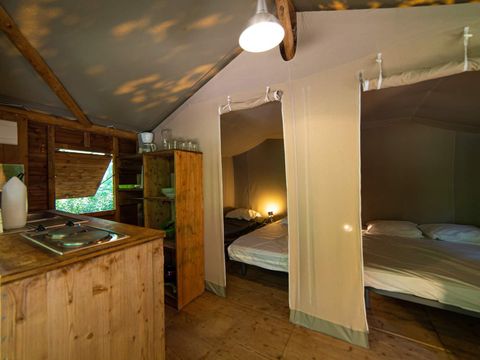 TENTE TOILE ET BOIS 4 personnes - ECOLODGE CONFORT sans sanitaires