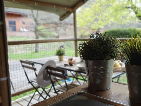 TENTE TOILE ET BOIS 4 personnes - ECOLODGE CONFORT sans sanitaires