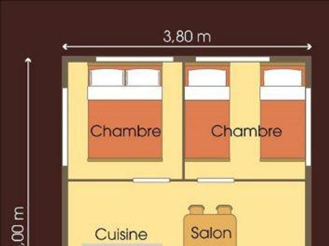 TENTE TOILE ET BOIS 4 personnes - ECOLODGE CONFORT sans sanitaires