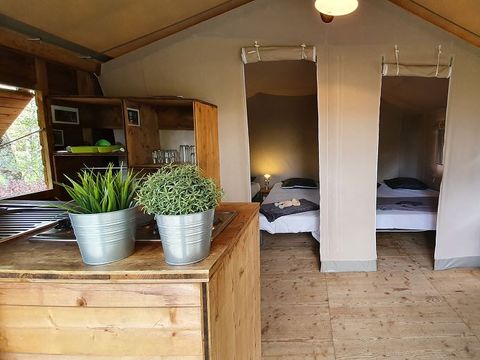 TENTE TOILE ET BOIS 4 personnes - ECOLODGE CONFORT sans sanitaires