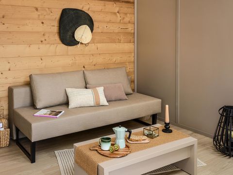 CHALET 6 personnes - Chalet ETOILE +35m² (3 chambres) Terrasse couverte +TV 6 pers.