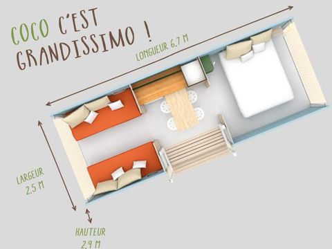 TENTE TOILE ET BOIS 4 personnes - COCO SWEET - (Sans sanitaire)