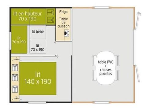 CHALET 5 personnes - Bois Tithome 2 chambres 4/5 pers. 