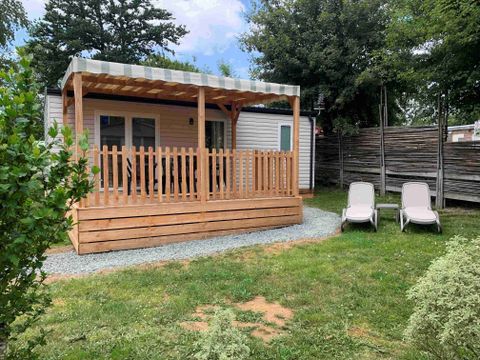 MOBILHOME 4 personnes - Premium 2 chambres 32m² Terrasse couverte 12m² + LV + TV