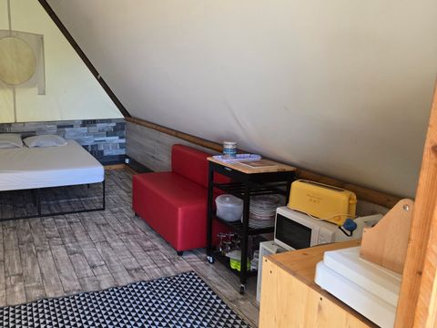 Tente en toile et en bois 3 personnes - Tente Trappeur Aventure - 1 pièce