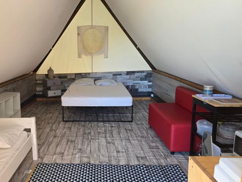 Tente en toile et en bois 3 personnes - Tente Trappeur Aventure - 1 pièce