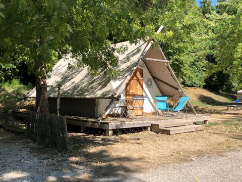 Tente en toile et en bois 3 personnes - Tente Trappeur Aventure - 1 pièce