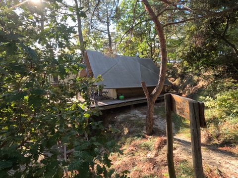 Tente en toile et en bois 3 personnes - Tente Trappeur Aventure - 1 pièce