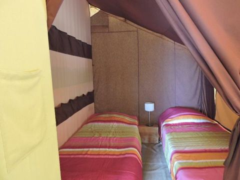 Tente en toile et en bois 4 personnes - Tente Lodge Aventure - 2 chambres