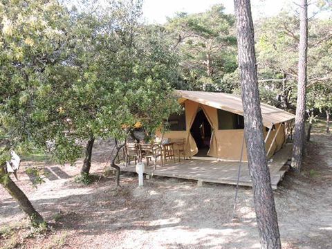Tente en toile et en bois 4 personnes - Tente Lodge Aventure - 2 chambres