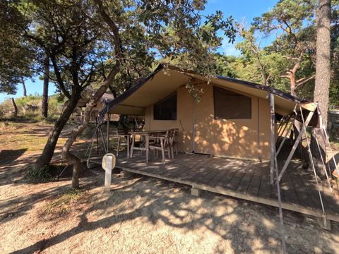 TENTE TOILE ET BOIS 4 personnes - Tente Lodge Aventure - 2 chambres