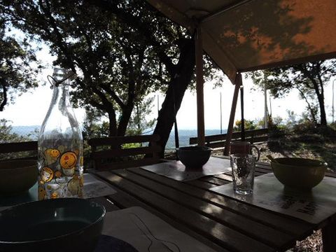 TENTE TOILE ET BOIS 4 personnes - Tente Lodge Aventure - 2 chambres