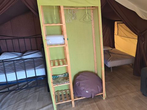 Tente en toile et en bois 4 personnes - Tente Lodge Aventure - 2 chambres