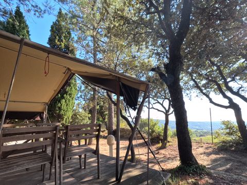 Tente en toile et en bois 4 personnes - Tente Lodge Aventure - 2 chambres