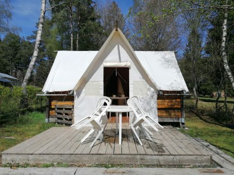 TENTE TOILE ET BOIS 4 personnes - NATURE - animaux refusés