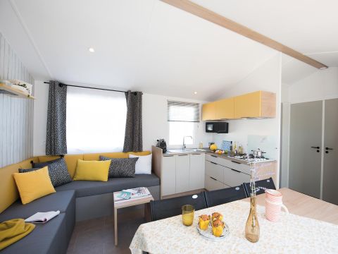 Mobilhome 8 personnes - SUNELIA PRESTIGE 4ch / 8p - 40m² - Terrasse couverte 8 pers