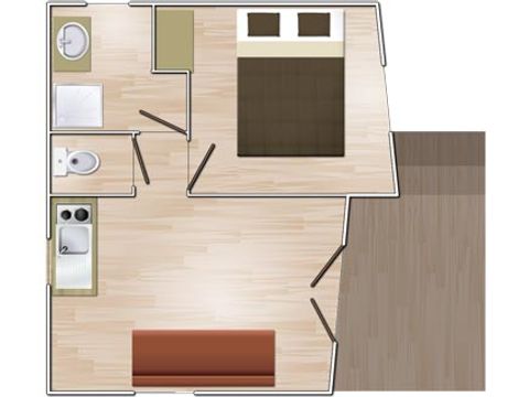 CHALET 2 personnes - Confort 20 m² (1 chambre)