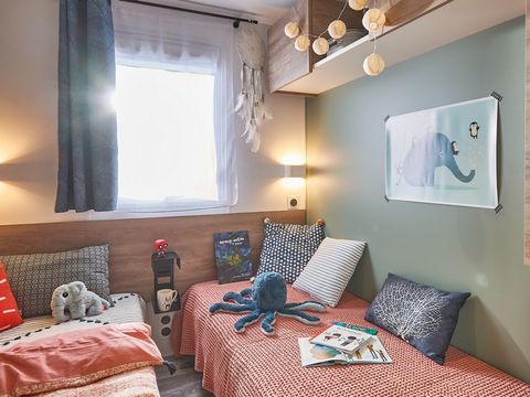MOBILHOME 4 personnes - Natura Panoramique 33m², 2 chambres, terrasse, TV, LV