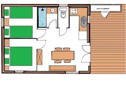 CHALET 5 personnes - Gamme Tradition - Chalet Vanoise 35m² 2 chambres + terrasse 15m²