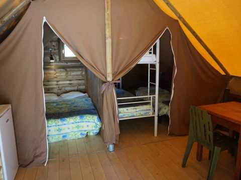 TENTE TOILE ET BOIS 5 personnes - Tente Lodge Familles